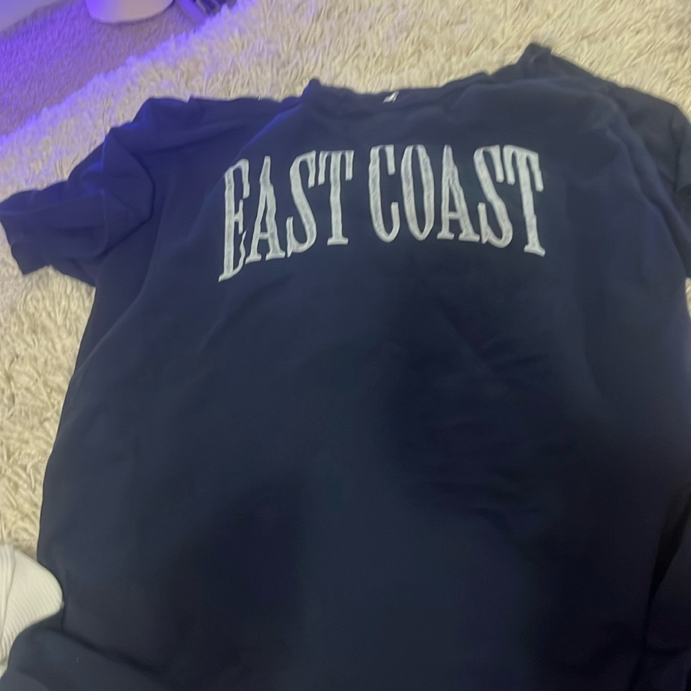 navy blue off shoulder top